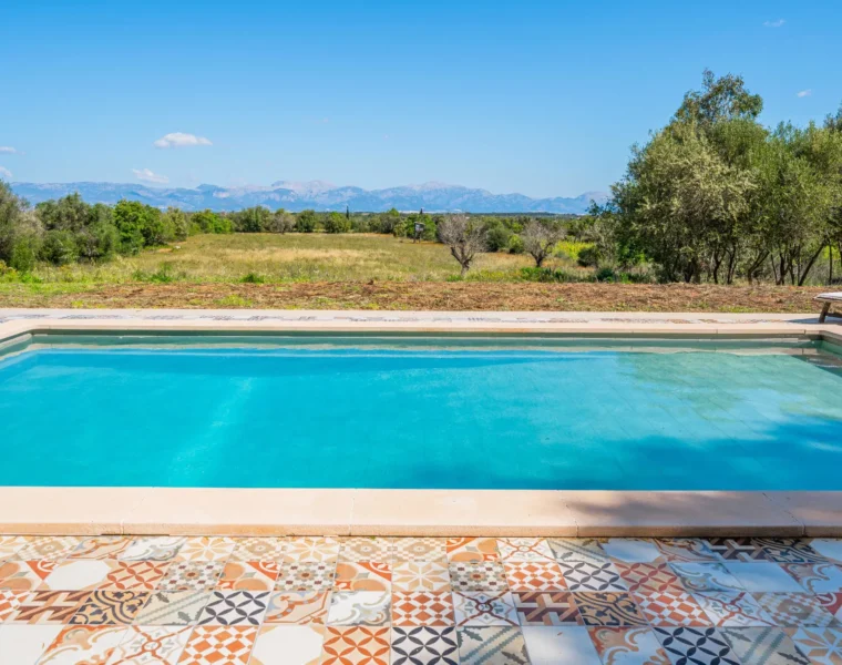Sustainable four-bedroom stone finca with mountain vistas for sale in algaida