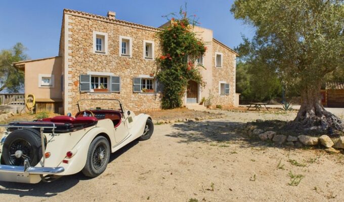 Sustainable four-bedroom stone finca with mountain vistas for sale in algaida