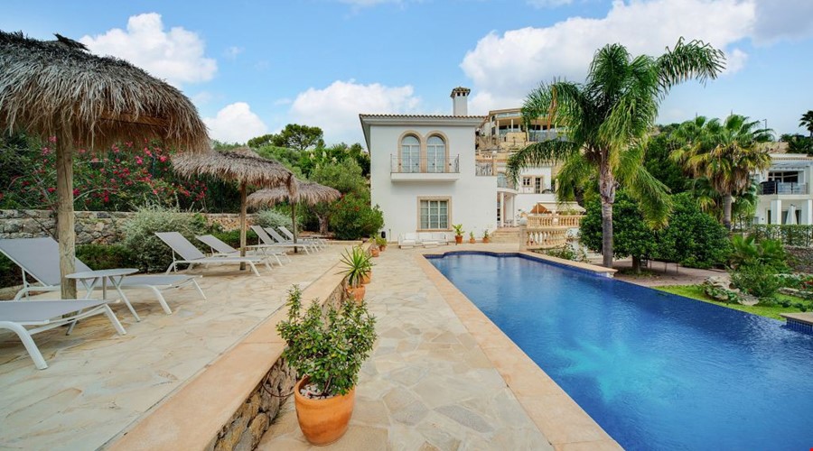 Contemporary six-bedroom villa with mountain backdrop for sale in son vida