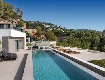 Contemporary architectural villa with infinity pool and panoramic views in son vida