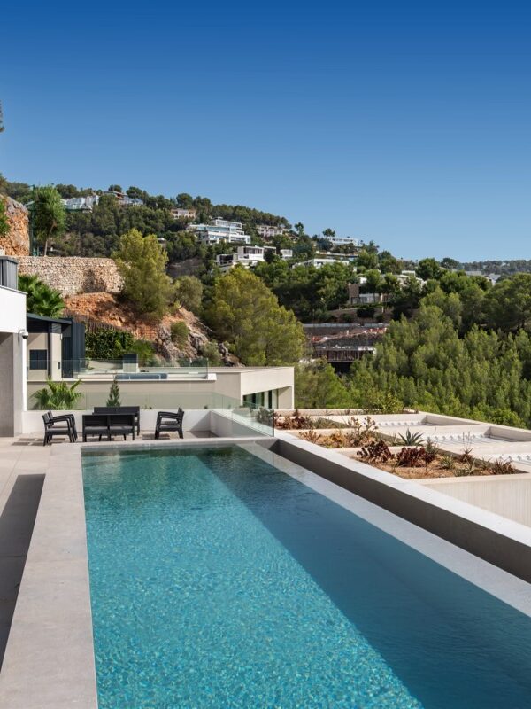 Contemporary architectural villa with infinity pool and panoramic views in son vida