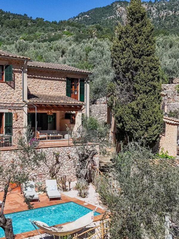 Traditional stone finca with private pool and majestic mountain views for sale in fornalutx