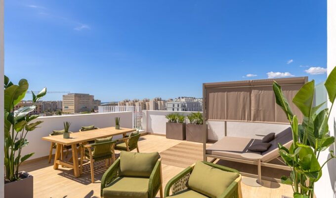 Modern coastal sanctuary with private roof terrace and sea views apartment for sale in palma