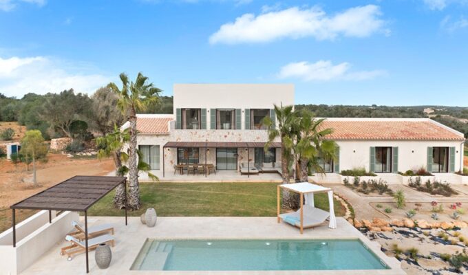 Newly built natural stone country estate with mediterranean gardens in ses salines