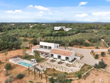 Newly built natural stone country estate with mediterranean gardens in ses salines