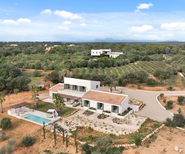 Newly built natural stone country estate with mediterranean gardens in ses salines