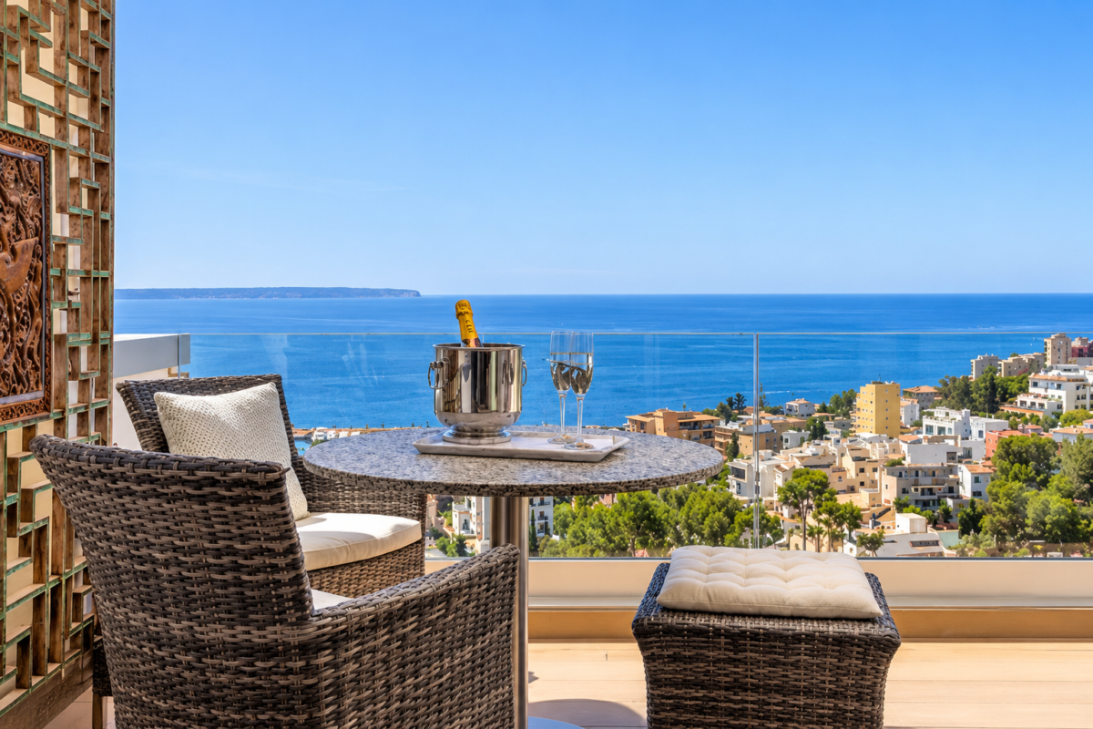 Luxurious penthouse with private rooftop jacuzzi for sale in Cala Major