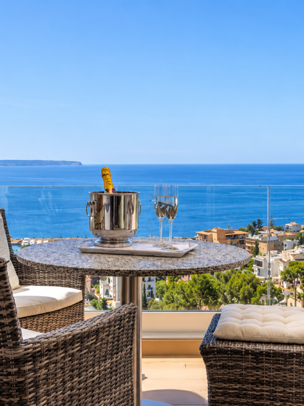 Luxurious penthouse with private rooftop jacuzzi for sale in cala major