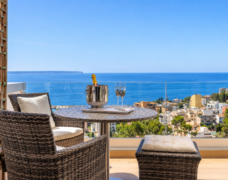 Luxurious penthouse with private rooftop jacuzzi for sale in cala major