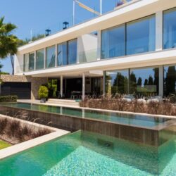 Contemporary five-bedroom villa with rooftop terrace and coastal vistas in sol de mallorca