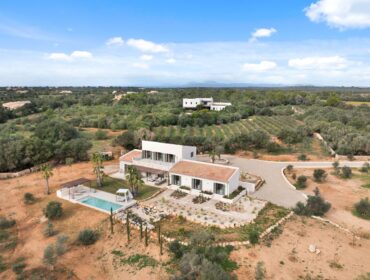 Newly built natural stone country estate with mediterranean gardens in ses salines