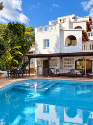 Serene three-bedroom coastal residence with guest suite and private pool for sale in cala vinyes