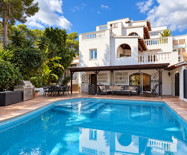 Serene three-bedroom coastal residence with guest suite and private pool for sale in cala vinyes