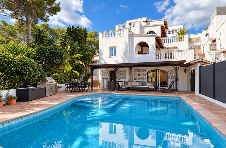 Serene three-bedroom coastal residence with guest suite and private pool for sale in cala vinyes