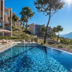 Contemporary two-bedroom apartment with sea views and private garden for sale near port d'andratx