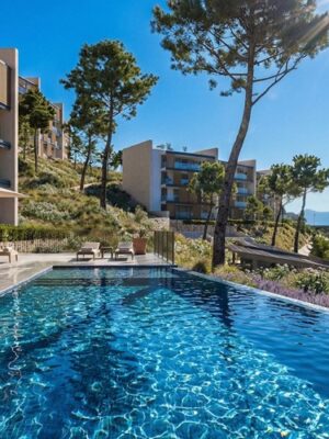 Contemporary two-bedroom apartment with sea views and private garden for sale near port d'andratx