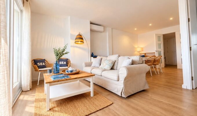 Refurbished three-bedroom penthouse with harbour views for sale in puerto pollensa