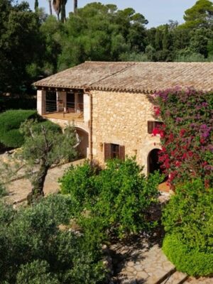 Stately stone finca with vineyard and tennis court for sale in llucmajor