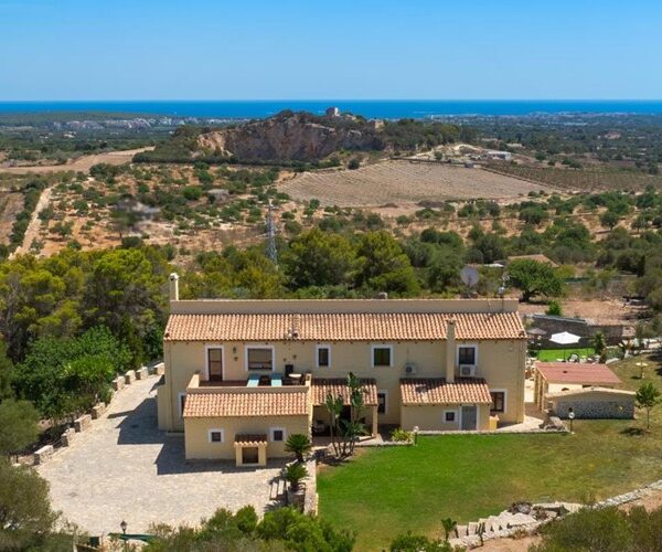 Mediterranean country house with holiday license and coastal views for sale in artà