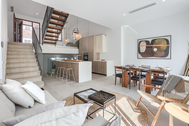 Modern four-bedroom townhouse with heated pool and citrus garden in fornalutx
